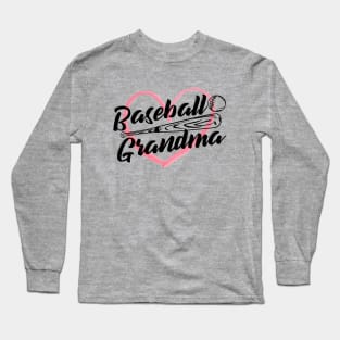 Vintage Baseball Grandma Baseball Granny Gift Baseball Fan Gift Baseball Game Shirt Softball Team Shirt Softball Lover Baseball Lover Shirt Long Sleeve T-Shirt